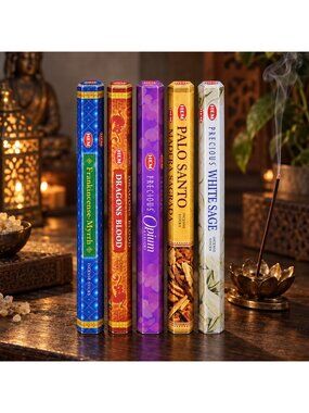 Ceremonial Incense Set, 5 HEM Scents, 100 Sticks